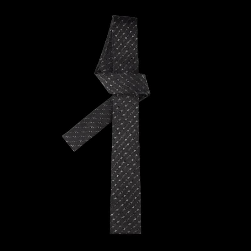 Monogram Skinny Tie For Men – Black / Черный Галстук 
