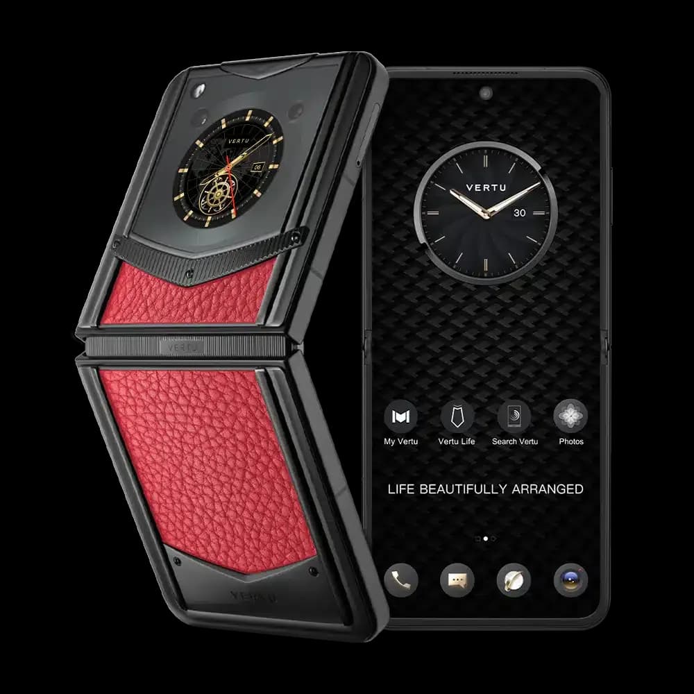 Vertu® Ironflip Calfskin Series – Raspberry Red / Малиново-Красный ( Кожа Теленка )