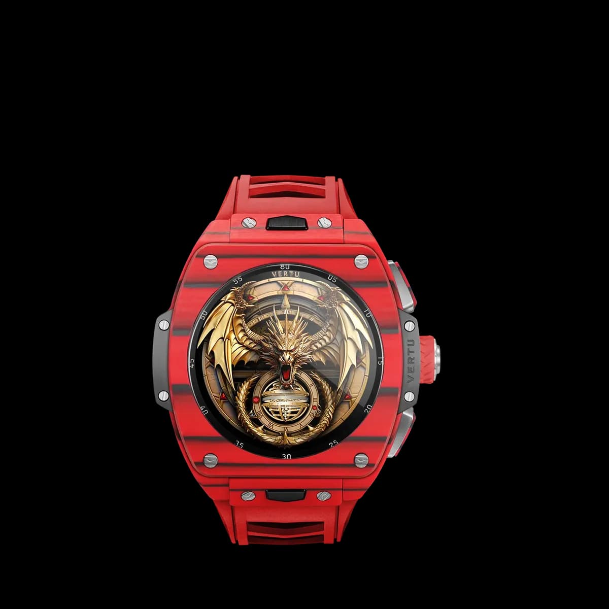 Grand Watch Grizzly-Red Devil Carbon Fiber / Ярко Красный Дьявол Карбон