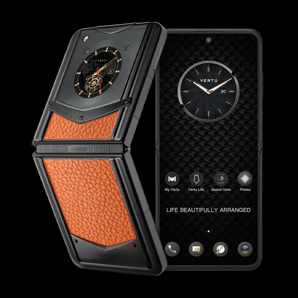 Vertu® Ironflip Calfskin Series – Dawning Orange / Рассветный Оранжевый ( Кожа Теленка )