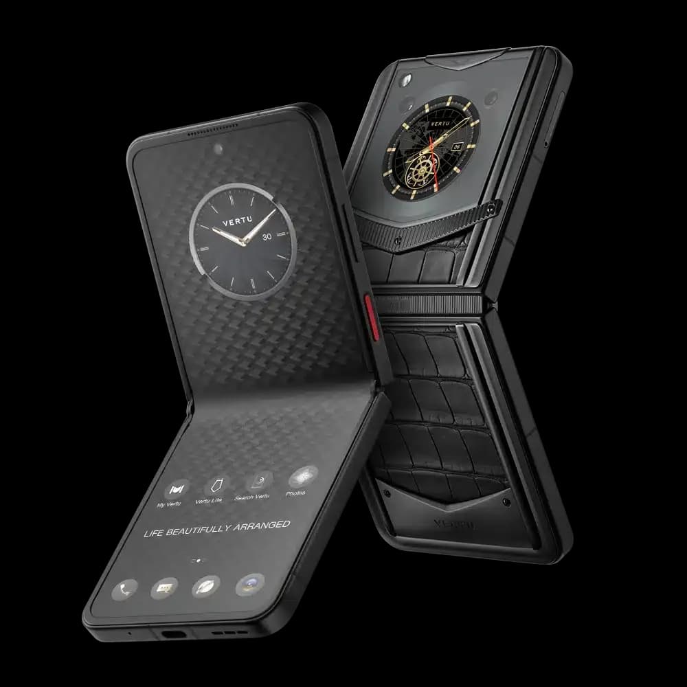 Vertu® Ironflip Alligator Skin Series – Basalt Black / Черный базальт ( Кожа Аллигатора ) 
