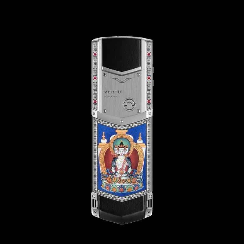 Signature V Thangka Phone: The Pure Silver Keypad Phone of Unrivaled Luxury Vairochana / Тханка, клавиатура из чистого серебра, Вайджарочана