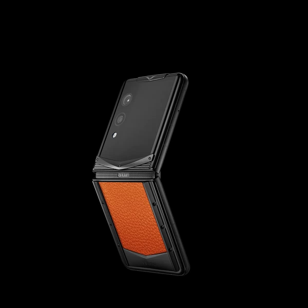 Vertu Quantum Flip Calfskin Series – Dawning Orange / Рассветный Оранжевый ( Кожа Теленка )