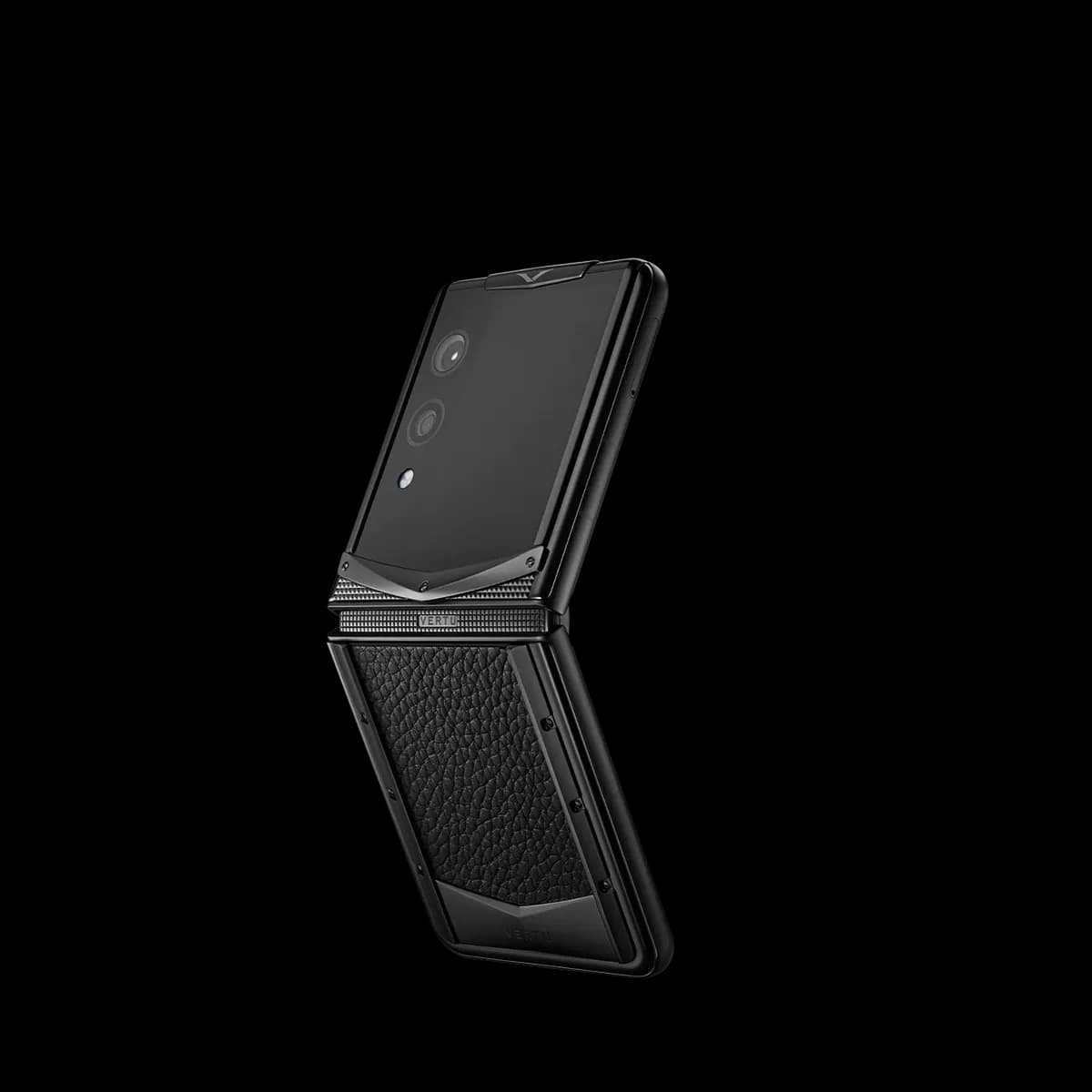 Vertu Quantum Flip Calfskin Series – Jade Black / Нефритовый черный ( Кожа Теленка )