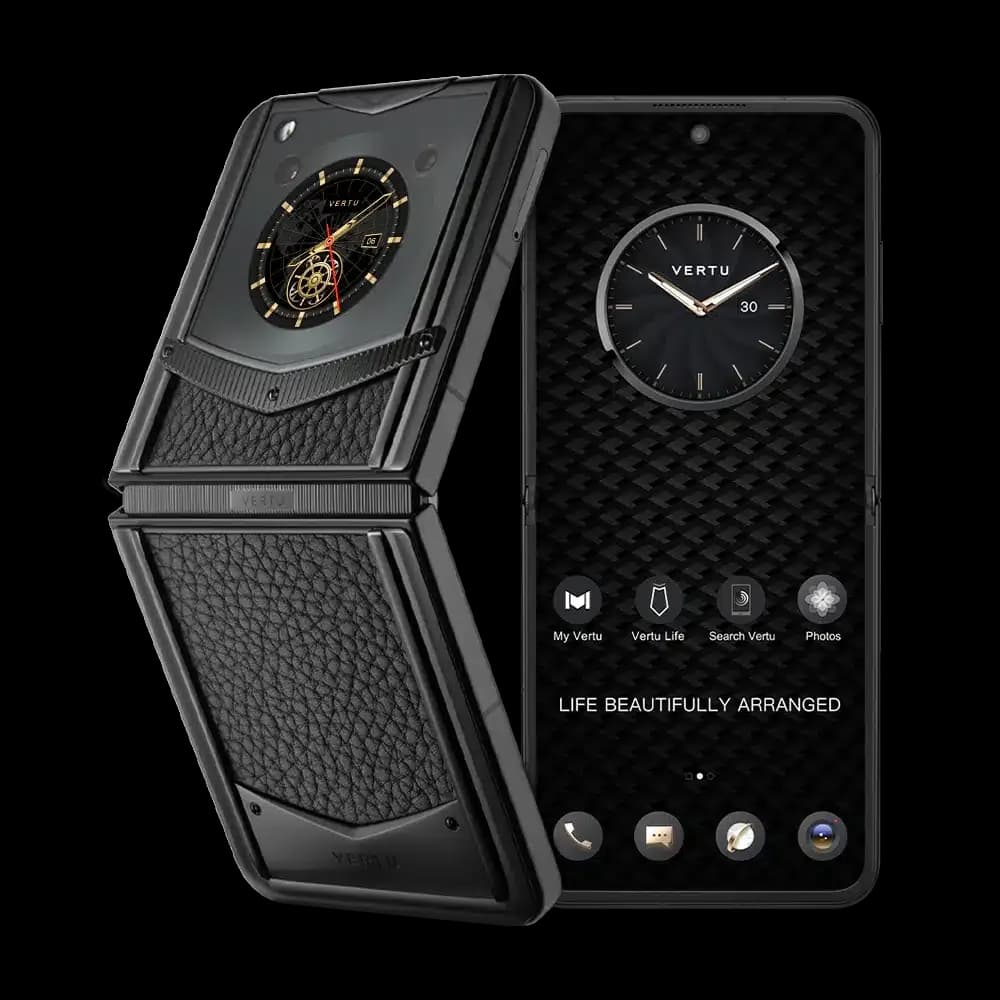 Vertu® Ironflip Calfskin Series – Jade Black / Нефритовый Черный ( Кожа Теленка )